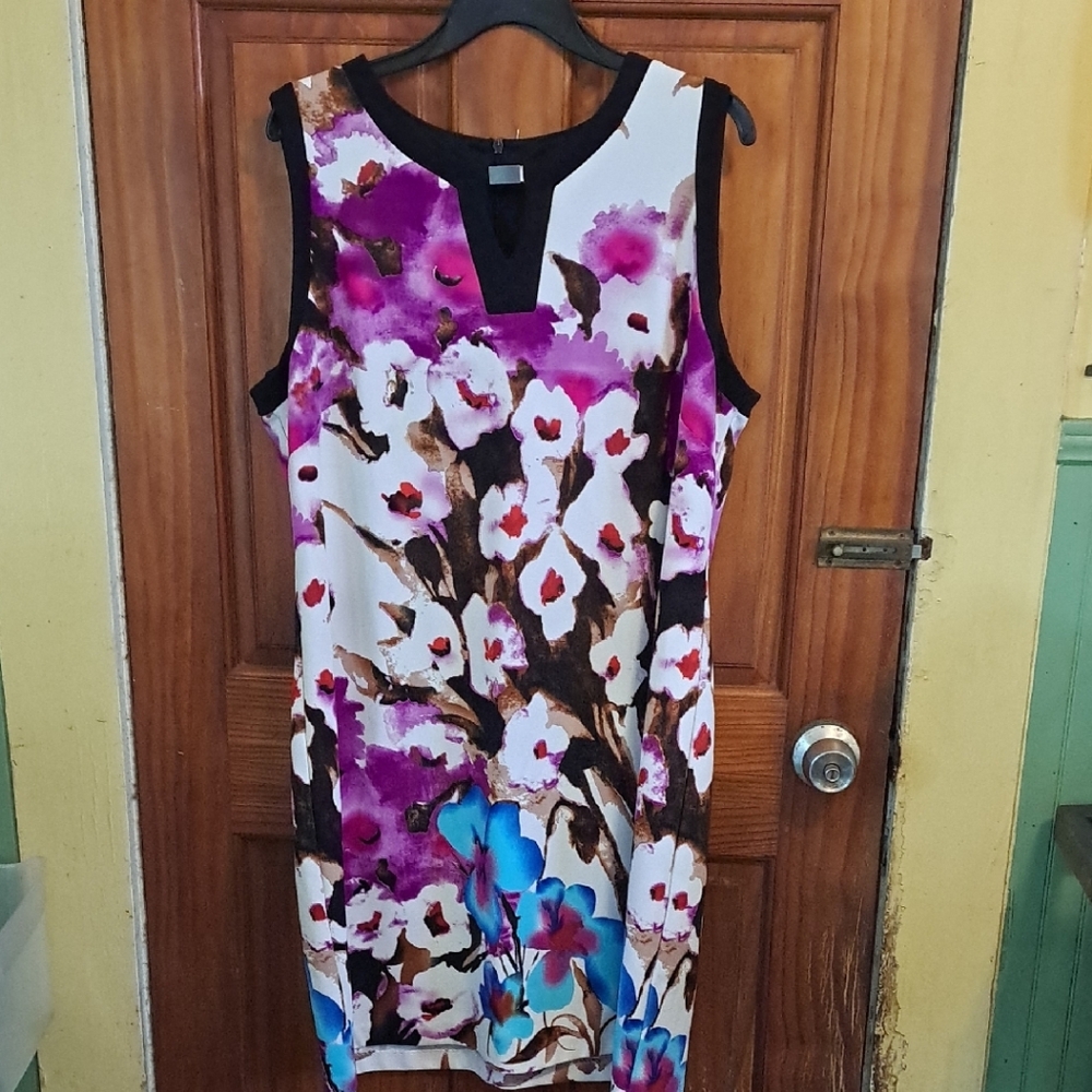 Jessica Floral Mini Dress - Purple, Blue, White